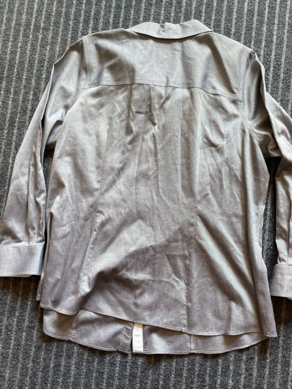 Talbots Wrinkle Resistant 16WP Gray/Blue Chambray 100% Cotton Like New - Picture 6 of 6